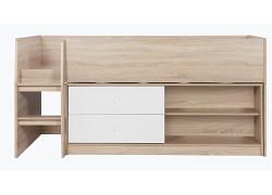 3ft Leyci Mid Sleeper Bed Frame in Oak and White 1